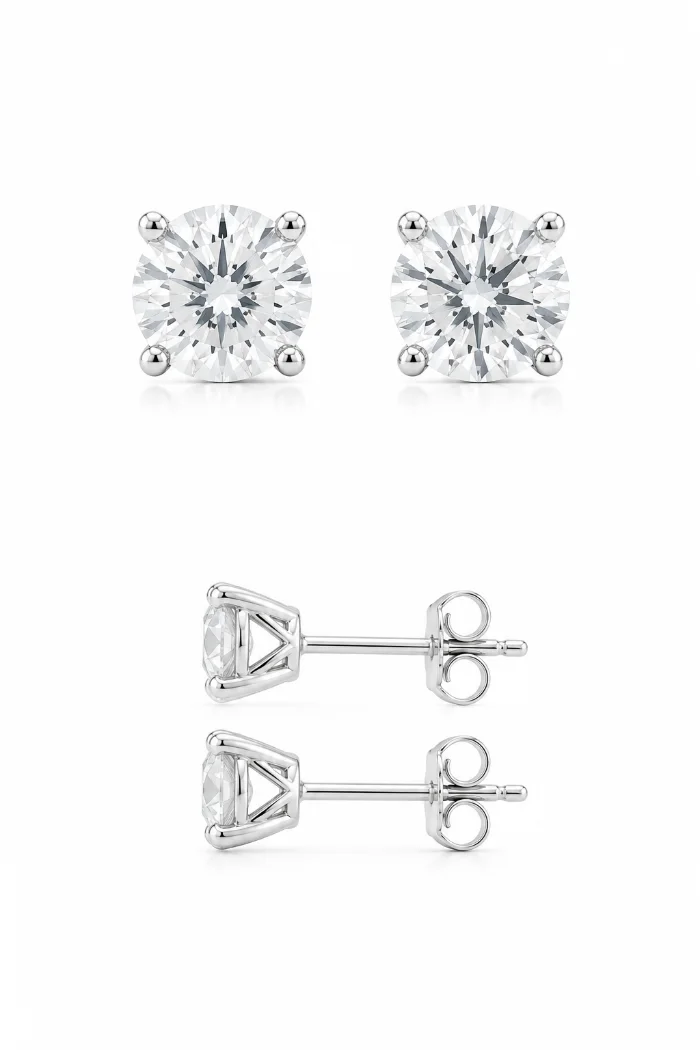 Windmill Earring - 18k white gold diamond earrings by Maison Facelis