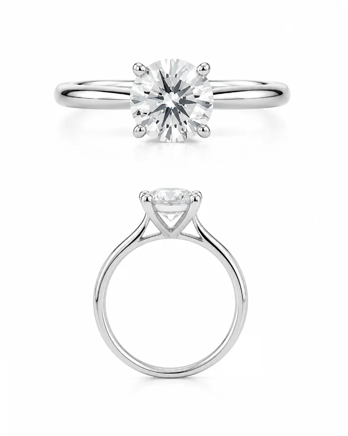 Silom Ring - 18k white gold diamond ring by Maison Facelis